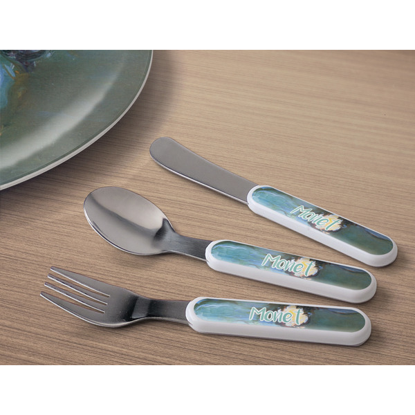 Water Lilies #2 Kids Flatware w/ Plate