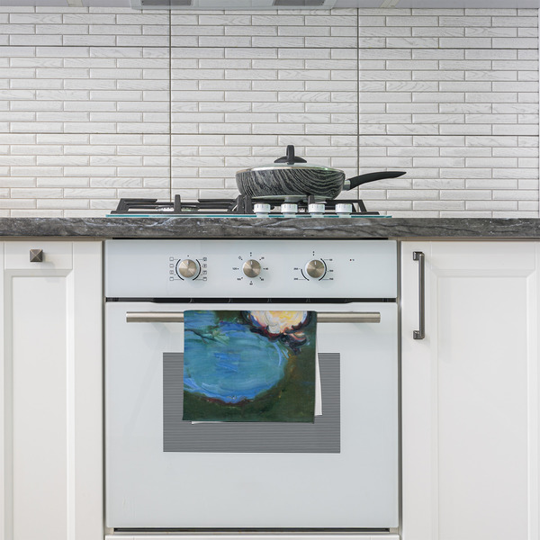 Water Lilies #2 Kitchen Towel - Poly Cotton - Lifestyle