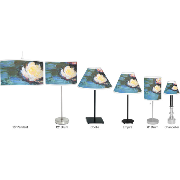 Water Lilies #2 Lamp Full View Size Comparison