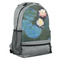 Water Lilies #2 Large Backpack - Gray - Angled View