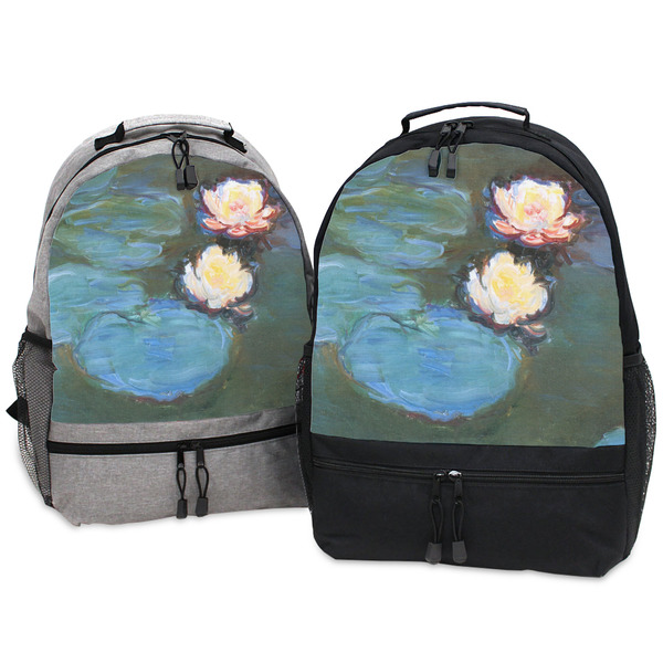 Water Lilies #2 Large Backpacks - Both