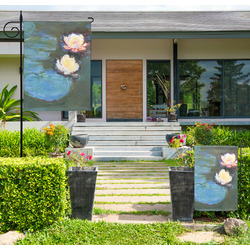Water Lilies #2 Large Garden Flag - Double Sided