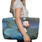 Water Lilies #2 Large Rope Tote Bag - In Context View