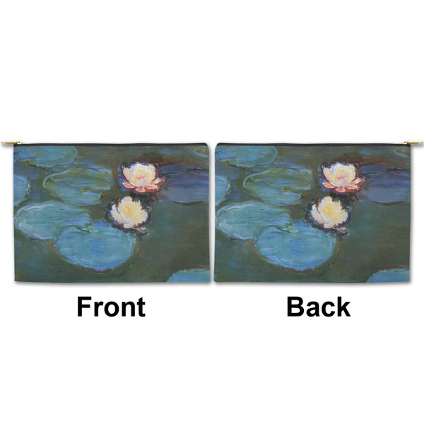 Water Lilies #2 Large Zipper Pouch Approval (Front and Back)
