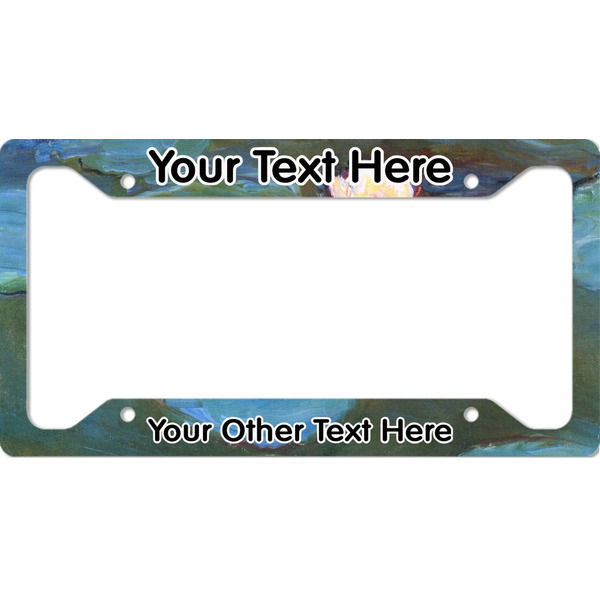Custom Water Lilies #2 License Plate Frame - Style A