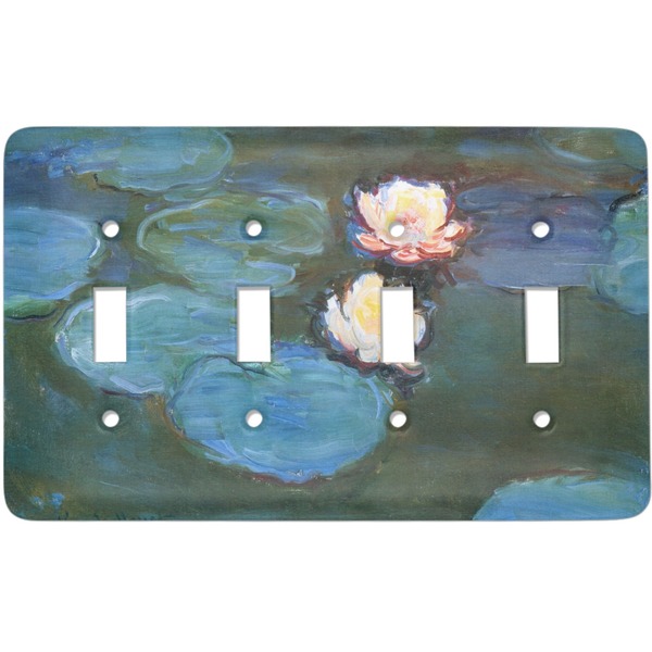 Custom Water Lilies #2 Light Switch Cover (4 Toggle Plate)