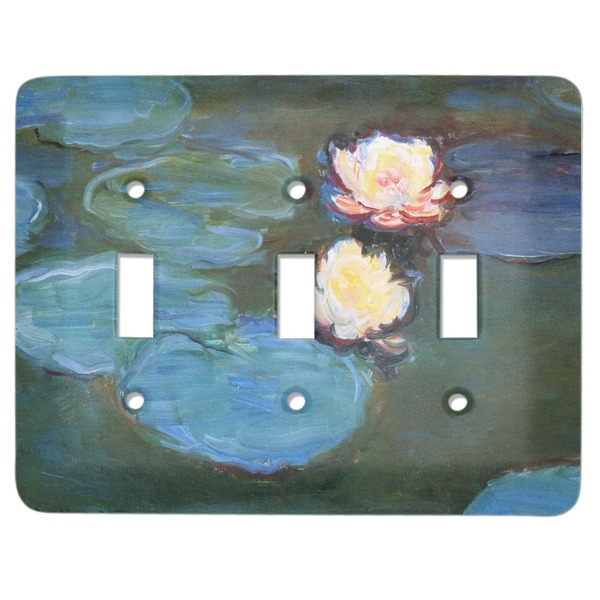 Custom Water Lilies #2 Light Switch Cover (3 Toggle Plate)