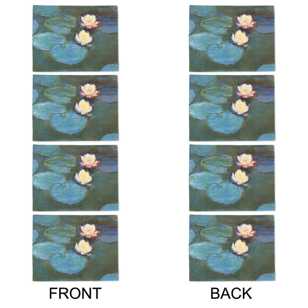 Water Lilies #2 Linen Placemat - APPROVAL Set of 4 (double sided)
