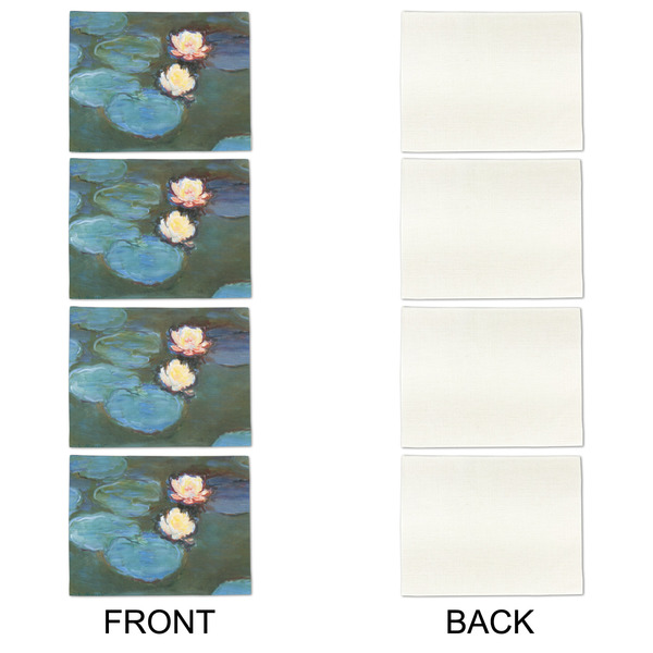 Water Lilies #2 Linen Placemat - APPROVAL Set of 4 (single sided)