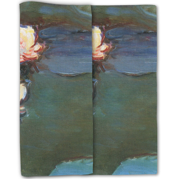 Water Lilies #2 Linen Placemat - Folded Half (double sided)
