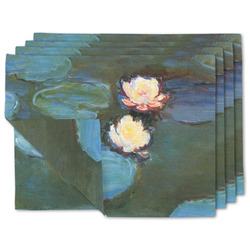 Water Lilies #2 Double-Sided Linen Placemat - Set of 4