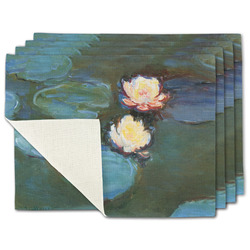Water Lilies #2 Single-Sided Linen Placemat - Set of 4
