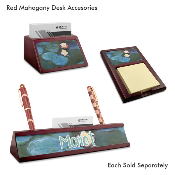 Water Lilies #2 Mahogany Desk Accessories