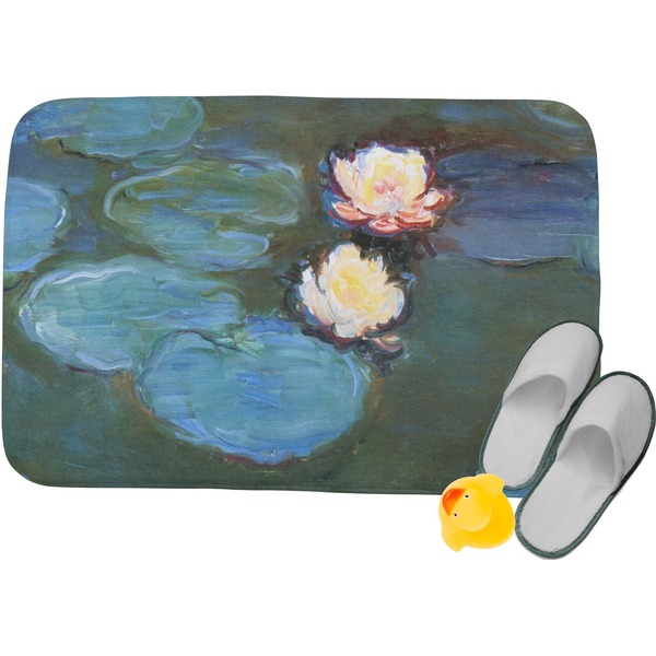 Custom Water Lilies #2 Memory Foam Bath Mat - 24"x17"