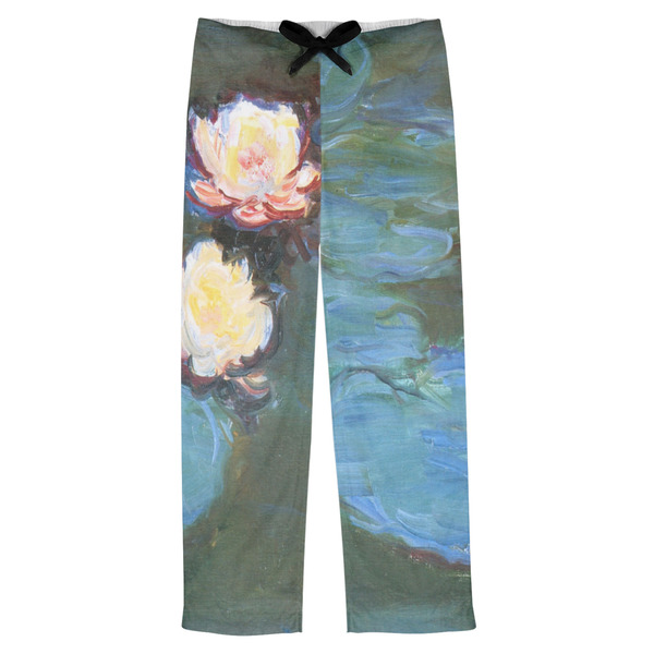 Custom Water Lilies #2 Mens Pajama Pants - L