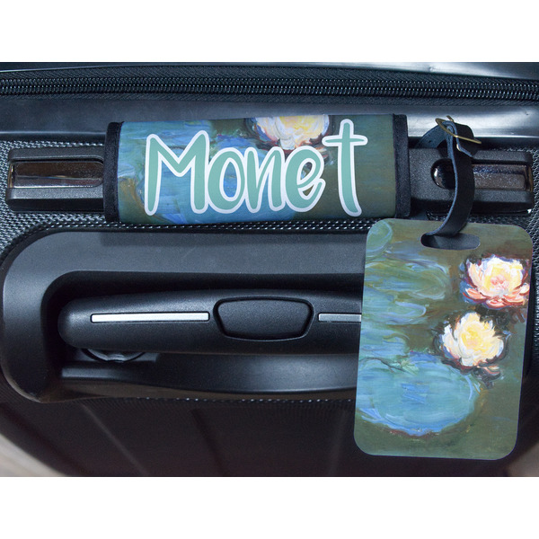 Water Lilies #2 Metal Luggage Tag & Handle Wrap - In Context