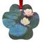 Water Lilies #2 Metal Paw Ornament - Front