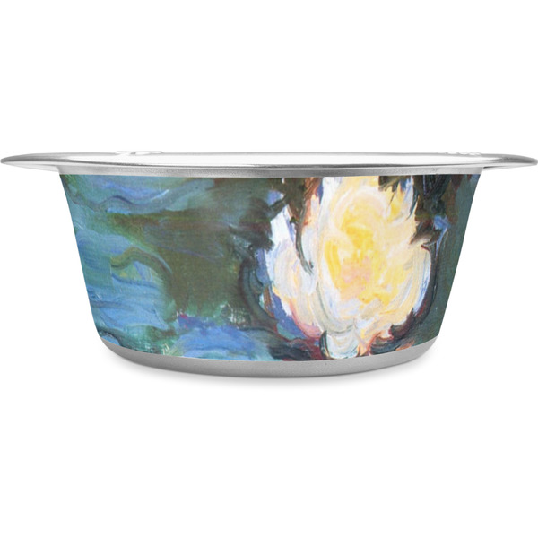 Custom Water Lilies #2 Stainless Steel Dog Bowl - Large