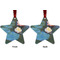 Water Lilies #2 Metal Star Ornament - Front and Back