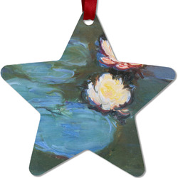 Water Lilies #2 Metal Star Ornament - Double Sided