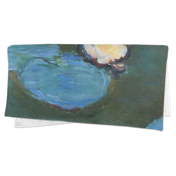 Water Lilies #2 Microfiber Dish Rag - FOLDED (half)