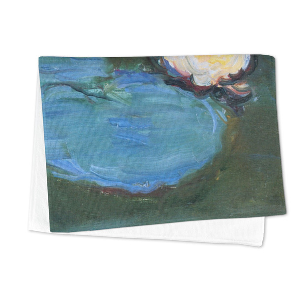 Water Lilies #2 Microfiber Dish Towel - FOLDED HALF