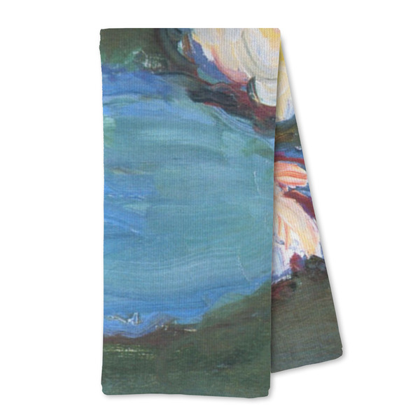 Custom Water Lilies #2 Kitchen Towel - Microfiber