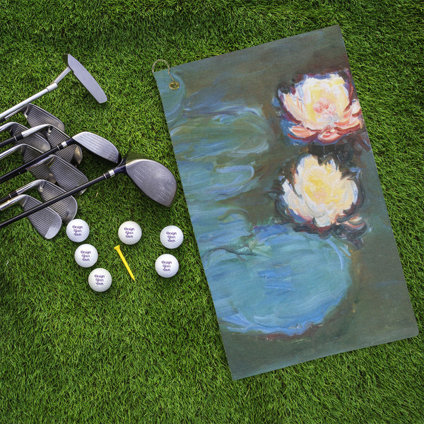 Water Lilies #2 Microfiber Golf Towels - LIFESTYLE