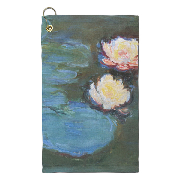 Custom Water Lilies #2 Microfiber Golf Towel - Small