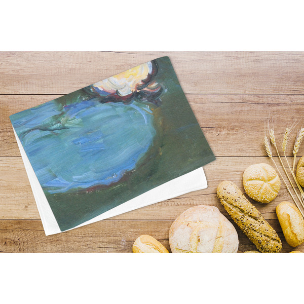 Water Lilies #2 Microfiber Kitchen Towel - LIFESTYLE