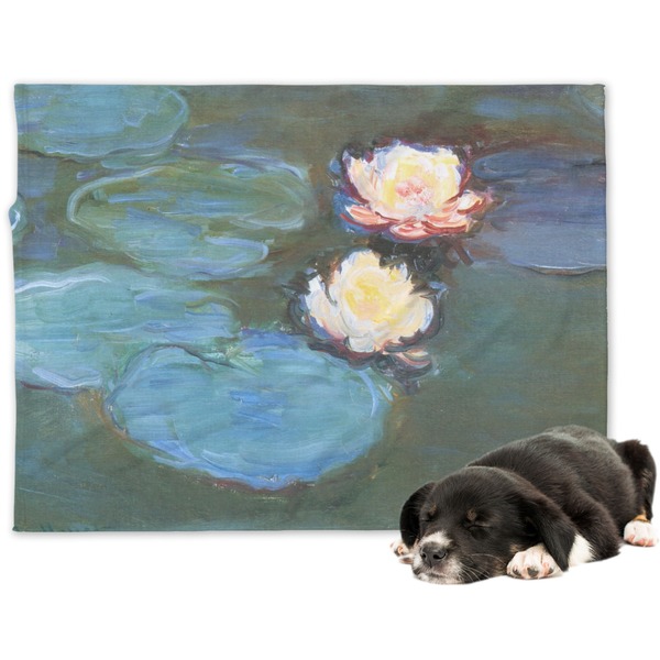 Custom Water Lilies #2 Dog Blanket - Large