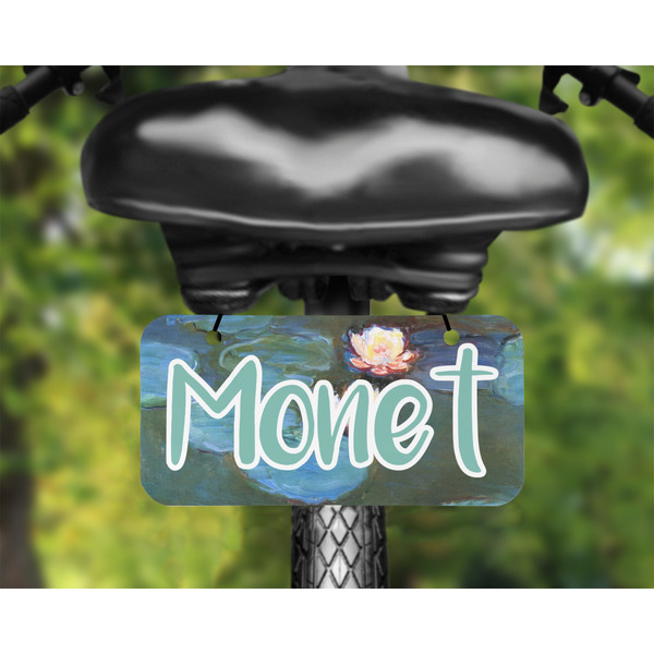 Water Lilies #2 Mini License Plate on Bicycle - LIFESTYLE Two holes