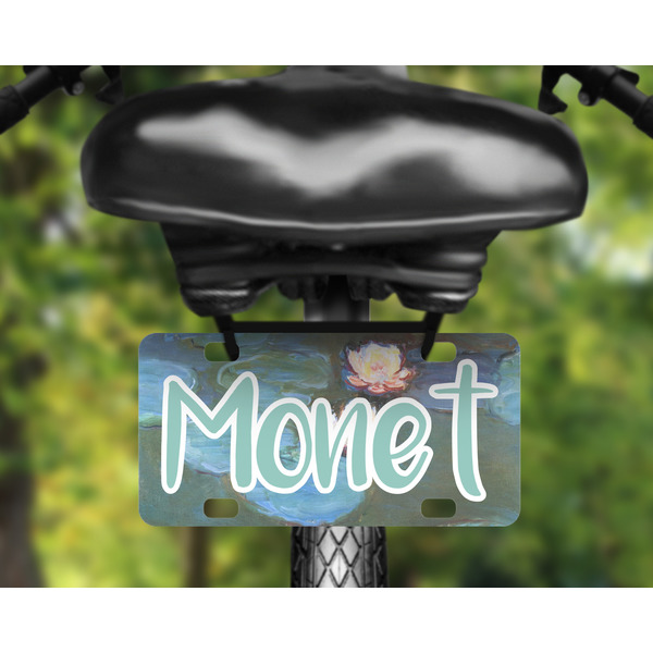 Water Lilies #2 Mini License Plate on Bicycle