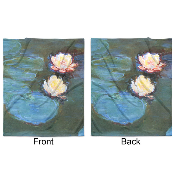 Water Lilies #2 Minky Blanket - 50"x60" - Double Sided - Front & Back