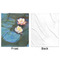 Water Lilies #2 Minky Blanket - 50"x60" - Single Sided - Front & Back