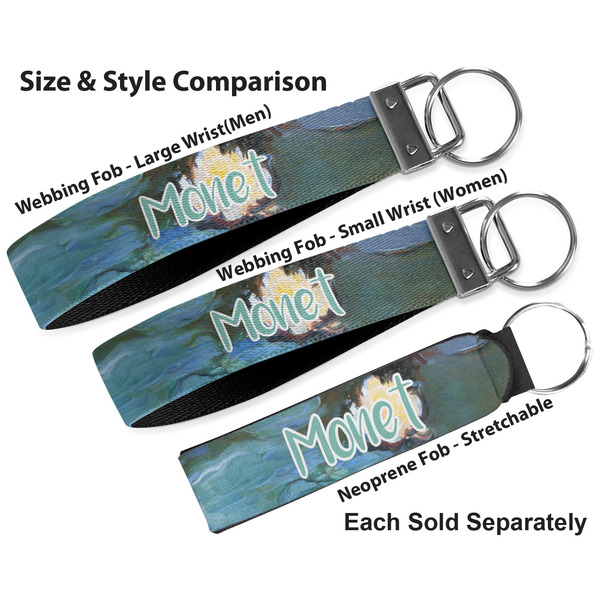 Water Lilies #2 Multiple Key Ring comparison sizes