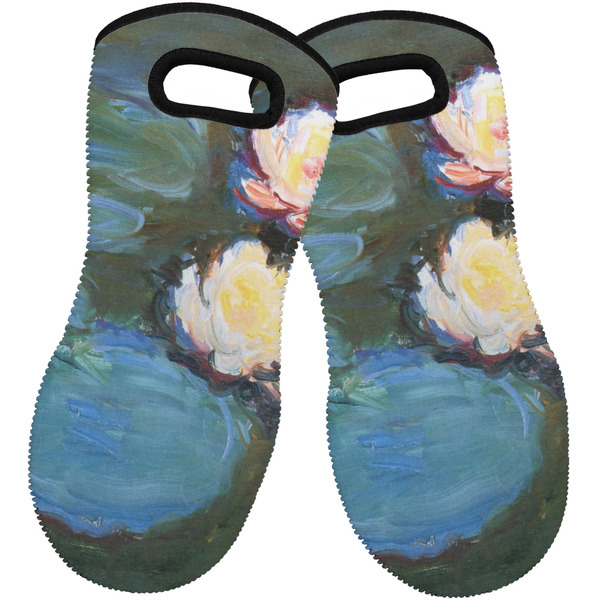 Custom Water Lilies #2 Neoprene Oven Mitts - Set of 2