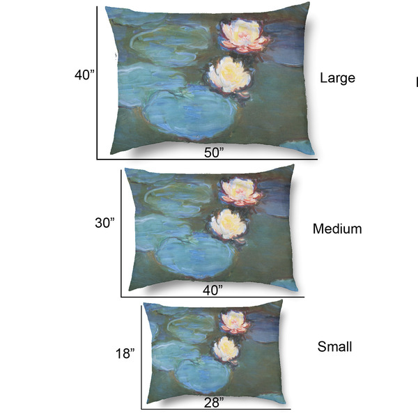 Water Lilies #2 Outdoor Dog Beds - SIZE CHART
