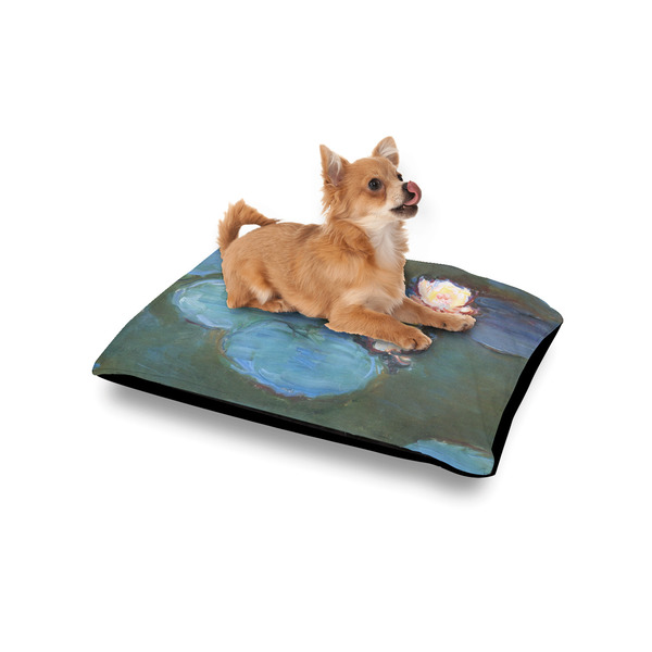 Water Lilies #2 Outdoor Dog Beds - Small - IN CONTEXT