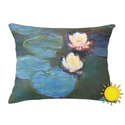Water Lilies #2 Outdoor Throw Pillow (Rectangular)