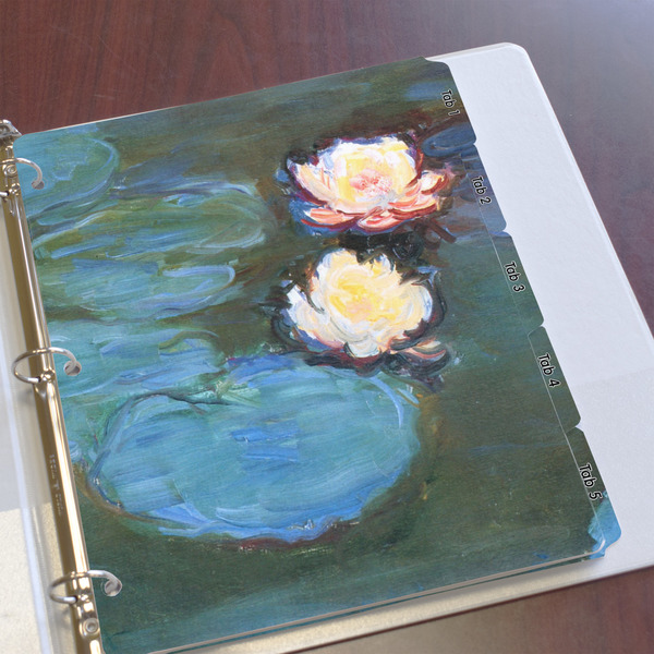 Water Lilies #2 Page Dividers - Set of 5 - In Context