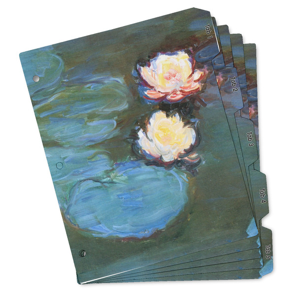 Custom Water Lilies #2 Binder Tab Divider - Set of 5