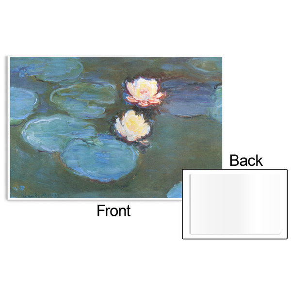Water Lilies #2 Disposable Paper Placemat - Front & Back