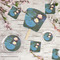 Water Lilies #2 Party Supplies Combination Image - All items - Plates, Coasters, Fans