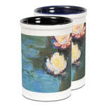 Water Lilies #2 Ceramic Pencil Holder - Large