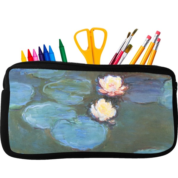 Custom Water Lilies #2 Neoprene Pencil Case - Small