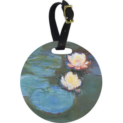 Water Lilies #2 Plastic Luggage Tag - Round