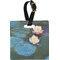 Water Lilies #2 Plastic Luggage Tag - Square
