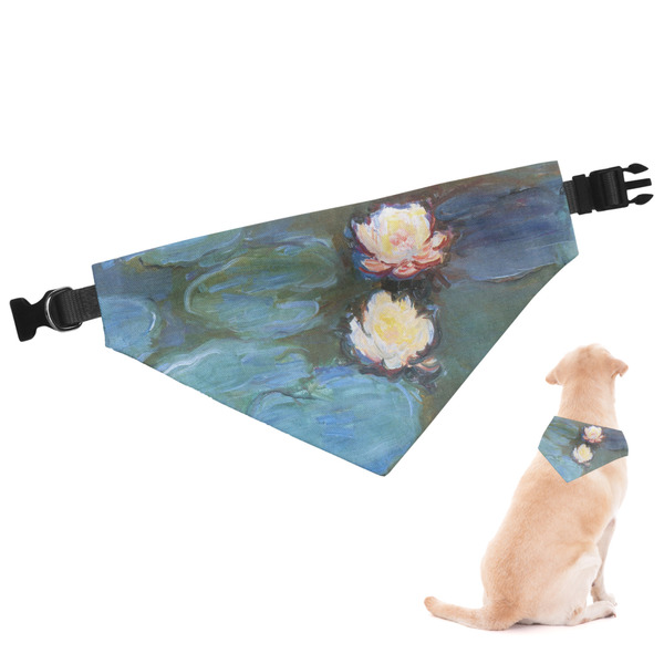 Custom Water Lilies #2 Dog Bandana - Medium