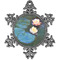 Water Lilies #2 Vintage Snowflake Ornament